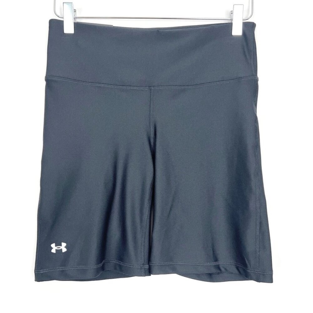NWT Under Armour Bike Shorts Women's Medium Black High Rise Compression - Picture 3 of 15